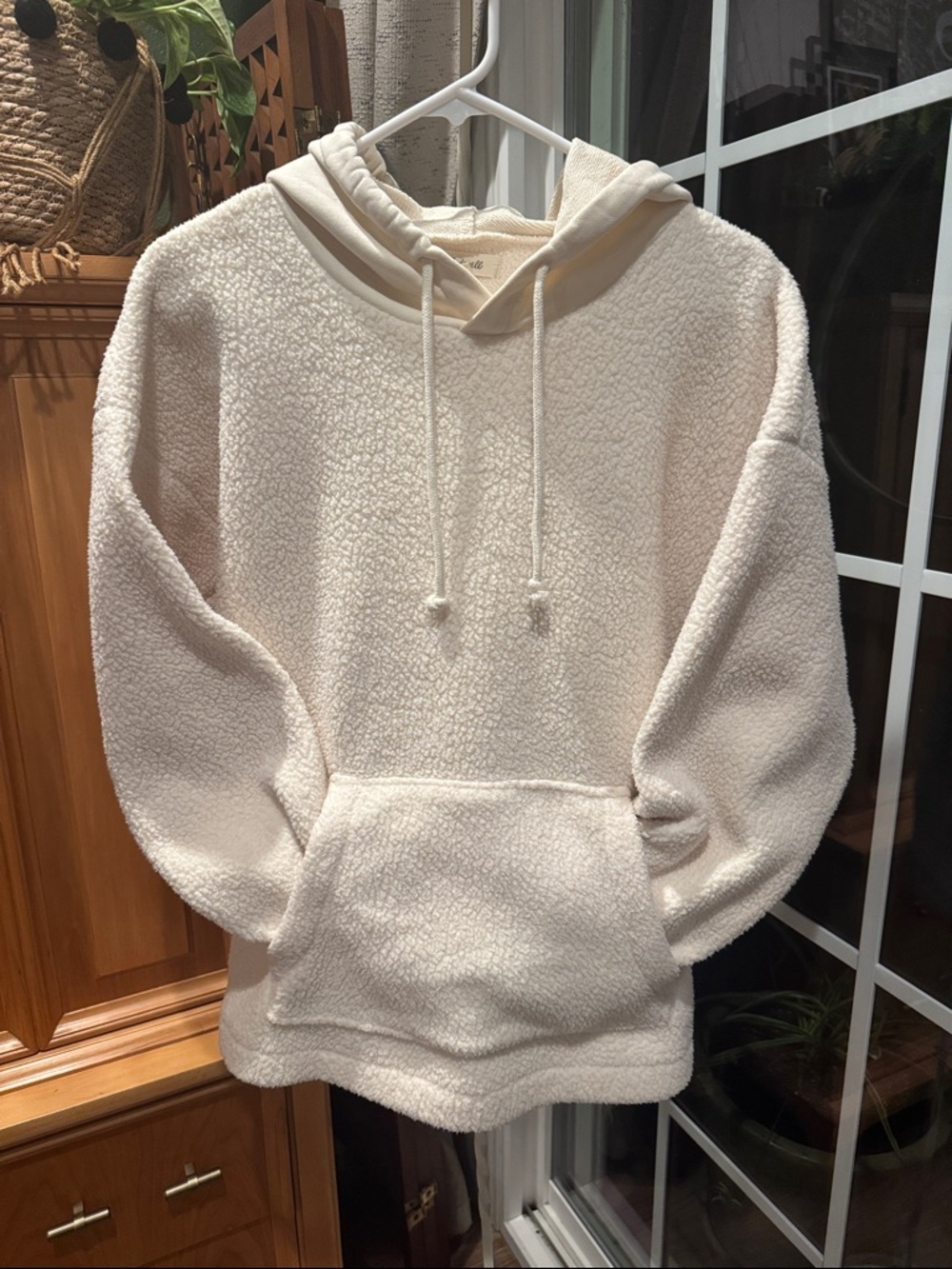 Madewell bubble sleeve Sherpa Hoodie